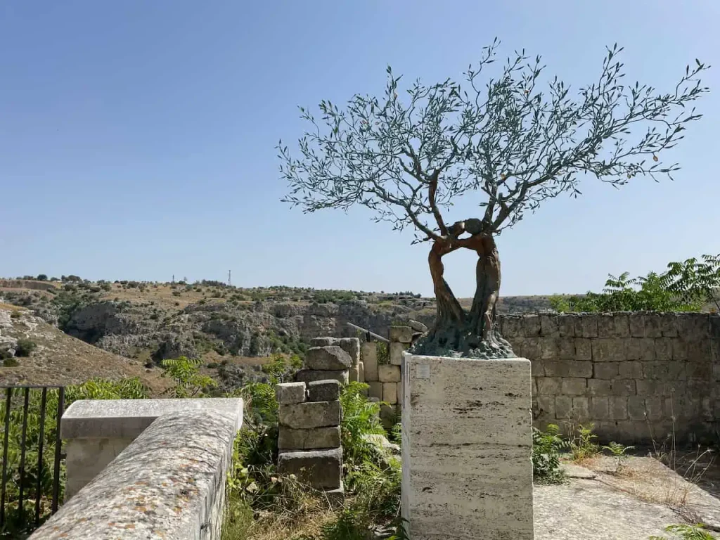murgia materana park and the ravine in matera italy