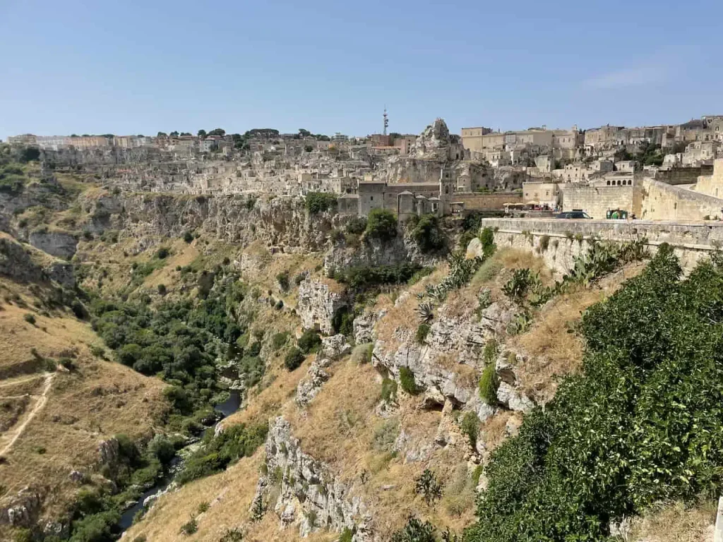 murgia materana park and the ravine in matera italy