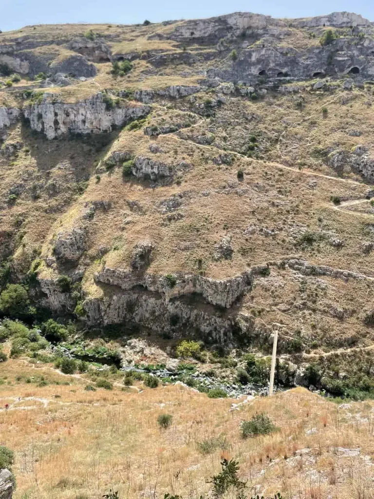 murgia materana park and the ravine in matera italy